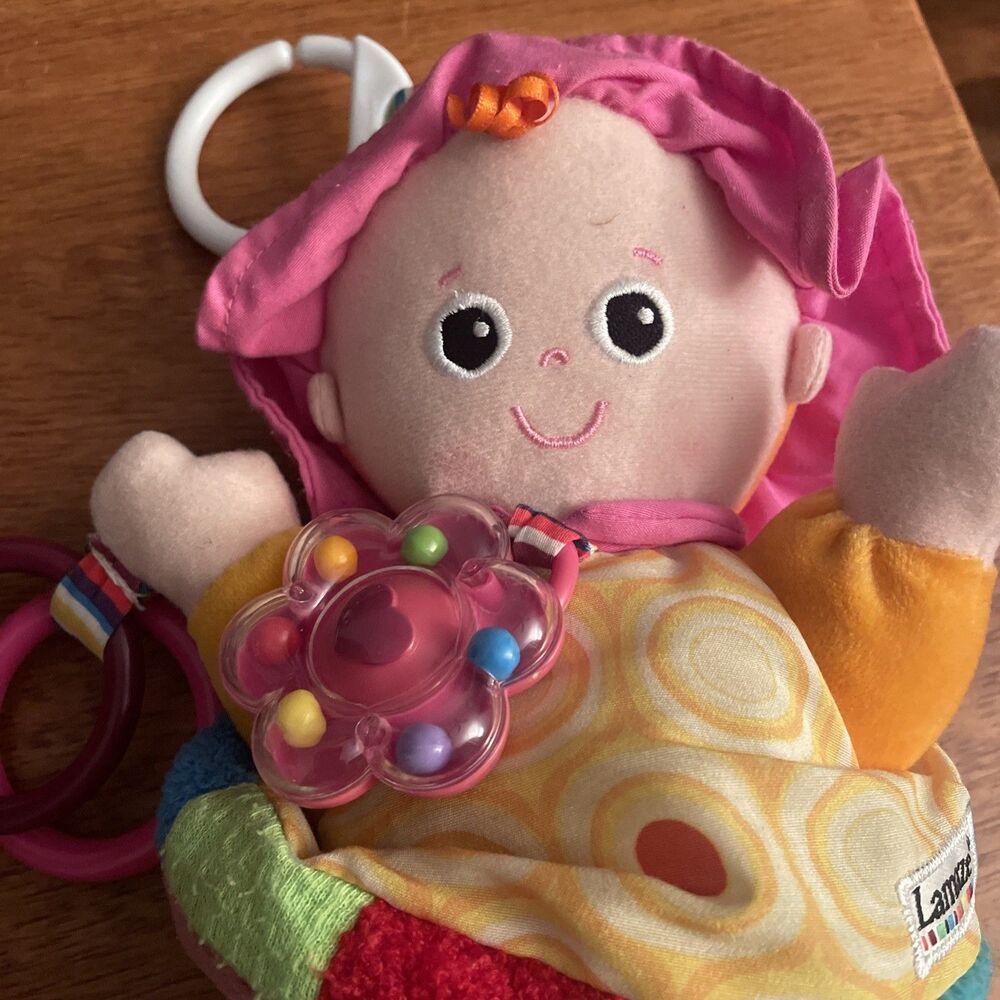 Lamaze “My Friend Emily” Plush 11” Activity Baby Doll/Has Car Seat-Stroller Clip